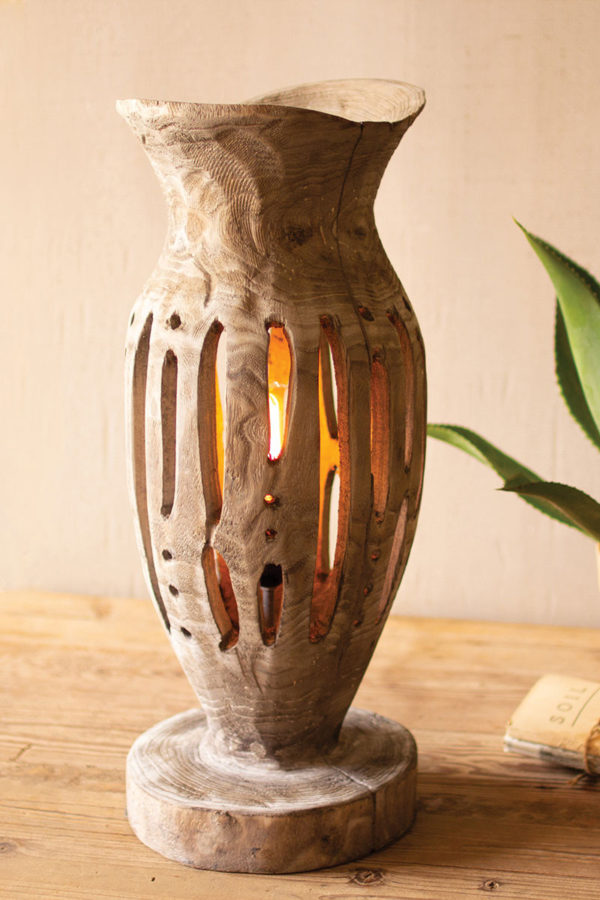 carved table lamp - Image 2